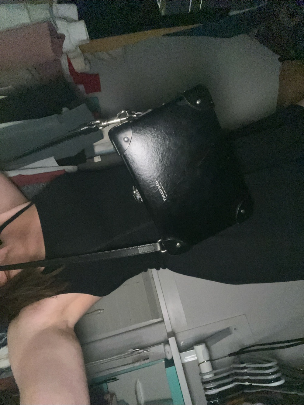 Tiffany & Co. Black Globetrotter Leather Crossbody Bag